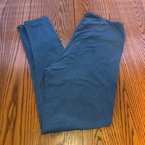 Lularoe Blue Heathered Tall & Curvy Leggings